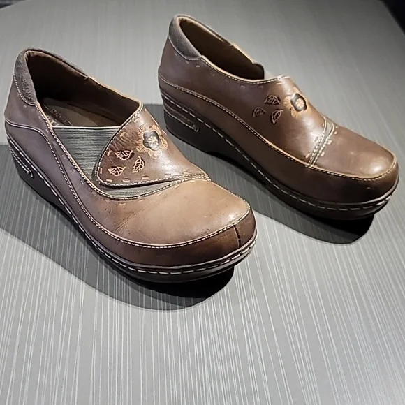SPRING STEP L'ARTISTE Burbank Floral Leather Clog‎ Women's 38 (7.5) - Picture 2 of 10